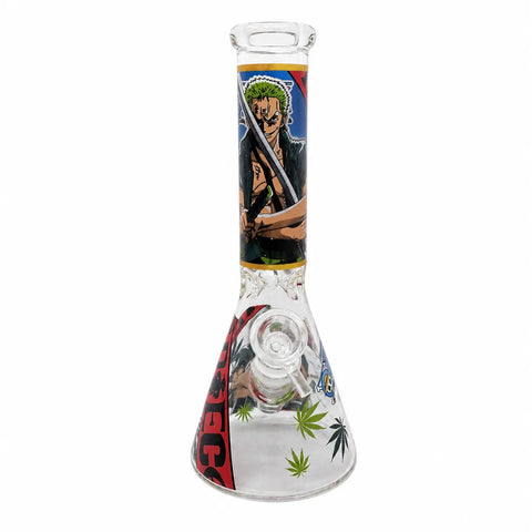 Zoro Anime Glass Beaker Bong Front